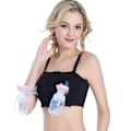 Miniatyrbillede 1 af 4: Sort Håndfri Amme-BH Brystpumpe Plus Size Maternity Amme-BH Ammeundertøj,