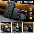 Miniatyrbillede 6 af 11: M2 Magnetisk Wallet Case til iPhone 16 Pro Max - Sort