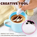 Miniatyrbild 2 av 5: Kaffe-Skärpennor för att göra Latte Bärbar Kaffe Pulvermålningspenna för DIY-Kaka Bakning Yellow