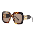 Pikkukuva 6 / 7: 2024 uudet Think Frames -neliönmuotoiset aurinkolasit naisille - ylisuuret, ylelliset aurinkolasit tukkumyynti - metalliset lisävarusteet - mukautettu logo c2 sunglassses