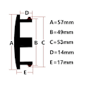 Miniatyrbilde 3 av 4: 4 stk Tomme 57mm Bilhjul Senterlokk Navlokk For Mazda 2 3 5 6 Cx5 Cx7 Cx9 Rx8 Felg Navlokk