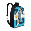 Miniatyrbild 2 av 5: Messi Ryggsäck Fotbollsspelare Tonårspojkar Dragkedja Skolväska style 15