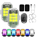 Miniatyrbilde 1 av 3: Farger Blinkende Lys Trådløs Led Blitslys Mini Ridning Anti-kollisjon Natt Signallys Lader Lights