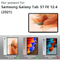 Miniatyrbillede 2 af 5: Etui kompatibel med Samsung Galaxy Tab S7 FE 12.4 5G/ S8+ Plus 5G 2022/ S7+ Plus 12.4 - Ultra tynd med standfunktion Slim PU læder Passer