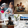 Miniatyrbillede 5 af 5: LED-bordlampe, læselampe, 3 farver og 3 dæmpbare, 20 LED-klemmelampe 360° fleksibel, 2500 mAh klemlampe
