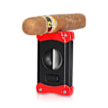 Miniatyrbillede 3 af 5: 2 i 1 Cigar Cutter med rustfrit stål krop - Multifunktionel Cigar Cutter (Rød Sort)