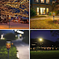 Pikkukuva 3 / 4: Aurinkolamppu 12 LED-valolla ja sensorilla, ulkotuli, puutarha, piha, lattiavalaisin, koristeellinen maisemavalo