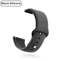 Miniatyrbild 1 av 5: Ny 18mm 20mm 22mm Remmar för Garmin Venu 2S Armband Vivoactive 3 4S 4 Forerunner 245 645 Galaxy Watch 4 Classic 42 46mm Svart Silikon Black Silicone 18mm