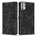Miniatyrbillede 1 af 4: Frosted Læder Etui til Mandala Emed Retro Telefon Sort(FQ) For Samsung Galaxy S21 Ultra 5G Black