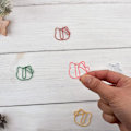 Miniatyrbillede 4 af 5: 50 stk. Regnbue Kat Gem Blandede Farver Søde Kat Dyr Formet Bogmærke Clips til Kat Elskere Fest Kort Invitation Lærer Scrapbøger, Notebook red01