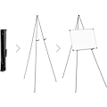 Miniatyrbillede 2 af 6: Staffeli Stativ, Øjeblikkelig Gulvplakat, Letvægts, Foldbar, Bærbar, med Tripod Base, Sort Stål (5 lbs Vægtkapacitet)