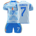 Miniatyrbillede 1 af 10: 22-23 Spanien udebane blå nr. 10 Asensio 9 Gavi 21 Pedri 7 Morata fodbold uniformsæt 2223 Spain away number 7 #L