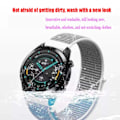 Miniatyrbilde 4 av 7: 18mm 20mm 22mm Nylonreim for Garmin Vivoactive 3 4 4s Band Klok Venu 2 2s SQ Forerunner 645 Armbånd Nylon - Rød Nylon Nylon Red 20MM