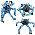 Pikkukuva 2 / 10: 3-pakkauksen sormipyörä Gyro Fidget Spinner, DIY muotoiltava ketjun lenkki sormipyörivä robotti aikuisille ja lapsille