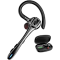 Miniatyrbillede 1 af 6: Bluetooth Headset med støjreducerende mikrofon, øretelefoner med LED-display, opladningsetui, iOS Android Samsung mobiltelefoner, lastbilchauffører, erhverv