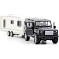 Pikkukuva 3 / 5: Leikkiautojen asuntoautopaketti: SUV-maasturi, perävaunu ja matkailuauto - Diecast-mallit pojille