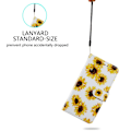 Miniatyrbild 4 av 5: Motorola Moto G84 5g Läderfodral Mönster Tryck Stativfodral med handledsrem Sunflower