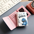 Miniatyrbild 4 av 5: Cartoon Lilo Stitch Card Plånbok Kawaii Mönster PU Läder A2