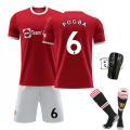 Pikkukuva 4 / 11: 21-22 Uusi Red Devils Koti Ei. 7 Ronaldo Paita Ei. 6 Pogba Jalkapallo Paita Set Ei. 18 Tähti Alkuperäisillä Sukilla Size 10 with socks S#