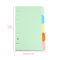 Miniatyrbilde 1 av 5: Fyllinger 6 hull blank papir for A5 A6 løsbladsperm notatbok null - A6