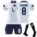 Miniatyrbild 1 av 11: 22-23 VM USA hemmatröja fotbollströja nr 10 Pulisic 8 McKennie 11 Aaronson 13 Morris Size 8 with socks #XL