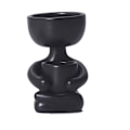 Miniatyrbillede 1 af 10: Abstrakte figurer Blomsterpotter Keramik vase SORT BB Sort Black BB