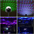 Miniatyrbilde 2 av 5: Led-projektorlys Diskolys for bil USB-lys Lydaktivert