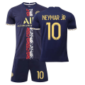 Miniatyrbild 7 av 11: 23 Paris träningsguld nr 30 Messi tröja nr 7 Mbappe nr 10 Neymar fotbollströja uniform Size 7 with socks 24#