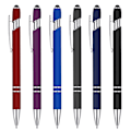 Miniatyrbillede 1 af 5: Pcs kuglepen med stylus-spids, 0,5 mm sort blæk metalpen stylus-pen 2 i 1 stylus kuglepen, indtrækkelige kuglepenne gave