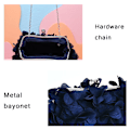 Miniatyrbillede 3 af 5: Blomster Cutch tasker til kvinder Aften tasker og Clutches Blomster Clutch tasker til kvinder Satin Party Prom håndtasker