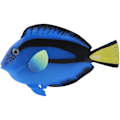 Miniatyrbillede 1 af 4: Tropiske fisk silikone falsk fisk blå hængende lysende simuleringsfisk akvarium dekoration landskabspleje kunstig falsk fisk 9*5.5cm blå 1 stk