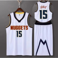 Miniatyrbild 1 av 6: Sportkläder Nikola Jokic Denver Nuggets Basketbolltröja 15 Vuxen Basketbolltröja City White City White City White S（150-154cm）