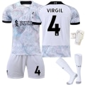 Miniatyrbillede 3 af 11: 22-23 ny udebane helt hvid korrekt version nr. 11 Salah 27 Nunez 23 Diaz fodboldtrøje 2223 Away No. 27 #L