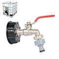 Miniatyrbild 8 av 8: Adapter för IBC-tanklock med mässingslock Plastic