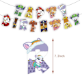 Miniatyrbild 2 av 5: Paw Patrol Tema Födelsedagsfest Woofers Stå Upp Banner Tårtinsats Ballong Spiral Hängande Dekoration Set A