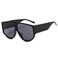 Pikkukuva 4 / 7: Twooo 9095 Kesävarjostimet Yksi Linssinen Ylisuuret Hip Hop Lasit Naiset Suunnittelija Aurinkolasit C3 Leoaprd / Brown designer fasionable sunglasses