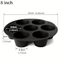 Miniatyrbilde 3 av 4: Hull Airfryer, Silikon Pot Muffinform, Airfryer Tilbehør, Kakeform, Mikrobølgeovn Silikon Bakeform for Bakverk A 8 Tommer
