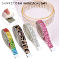 Miniatyrbild 5 av 7: Glittrande Kristall Strassband Kristall Strassband Starkt Limband för DIY Dekoration Vit White 2.2 cm