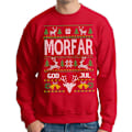 Miniatyrbilde 1 av 2: Morfar Julgenser - Julebgenser i rød sweatshirt-stil XXL xxl