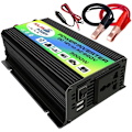 Miniatyrbild 1 av 5: Toppkraft 3000W modifierad sinusvågsomvandlare DC 12V till AC 220V högfrekvensomvandlare, svart