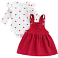 Miniatyrbild 1 av 6: Babyflicka Kläder Nyfödd Klänning Set Långärmad Blomma Body Romper Manchester Overall Klänning Spädbarn Kläder 12 - 18 månader 12 - 18 months Ed