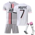 Miniatyrbild 1 av 6: 21/22 Paris Saint-Germain borta barn vuxna fotbollströja träningströja nr 7 MBAPPE No.7 MBAPPE 26
