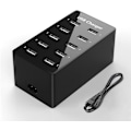 Miniatyrbilde 1 av 5: USB-ladestasjon, 50W 10-porters USB-lader, Multi-Port DXGHC