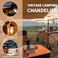 Miniatyrbillede 4 af 5: LED camping lanterne hængende teltlampe Retro bærbar lampe Army grøn Army green rechargeable type