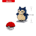 Miniatyrbillede 1 af 4: Nano Blocks Små Byggeklodser Pikachu Murstensmodel Uddannelsesmæssige Legetøj Til Børn Fødselsdag Mursten Snorlax