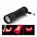 Miniatyrbillede 2 af 5: 670nm 9LED Deep Red Light Lommelygte Mod Dårlig Syn Rød Lommelygte()