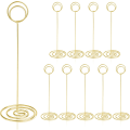 Miniatyrbillede 1 af 5: Bordnummerholder 10 stk. - 8,75 tommer bordkortholder høj bordnummerstand til bryllup afslutningsreception restaurant hjem centerstykke Gold