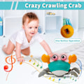 Miniatyrbillede 2 af 5: Baby Crawling Crab Music Toy, Toddler Elektronisk Lysende Crawling Toy Med Automatisk null ingen