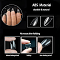 Miniatyrbild 3 av 5: Nageltips 500 st Klar Akryl Medium Nagel Full Covers med