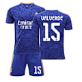 Miniatyrbillede 1 af 11: 21-22 Real Madrid udebane kongeblå nr. 9 Benzema trøje nr. 20 Vinicius 10 Modric 8 Kroos Real Madrid away number 15 20#